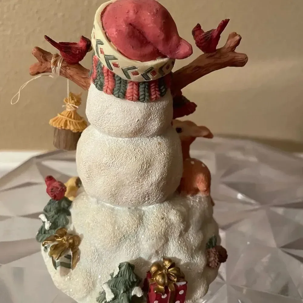 San Francisco Music Box Company Matthew Danko Musical Snowman Forest Friends